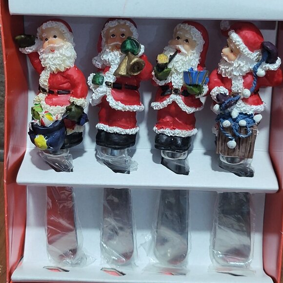 Vintage Christmas Santa Spreaders Set of 4 - Picture 4 of 13